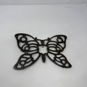 Leonard Silverplate‎ Butterfly Trivet Vintage Ornate Metal Wall Decor Hot Pad